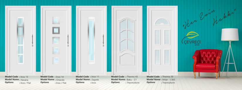 Inox PVC Kapı Panelleri
